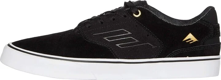 Emerica The Low Vulc Men's Shoes Black/Gold/White : 6 D - Medium, Suede/Textile - Image 7