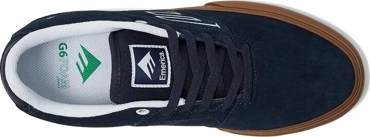 Emerica The Low Vulc Men's Shoes Navy/Gum : 9.5 D - Medium, Suede/Textile - Image 2