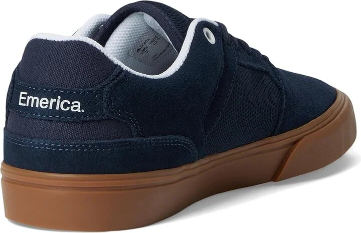 Emerica The Low Vulc Men's Shoes Navy/Gum : 9.5 D - Medium, Suede/Textile - Image 4