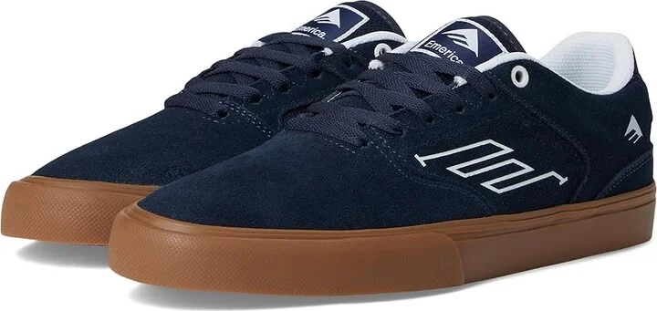 Emerica The Low Vulc Men's Shoes Navy/Gum : 9.5 D - Medium, Suede/Textile