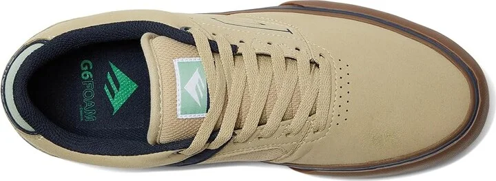 Emerica The Low Vulc Men's Shoes Tan/Blue/Green : 10.5 D - Medium, Suede/Textile - Image 2