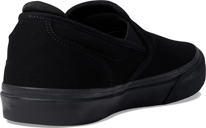 Emerica Wino G6 Slip-On Men's Skate Shoes Black 2 : 10 D - Medium, Suede/Canvas - Image 4