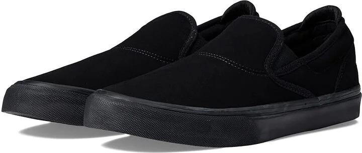 Emerica Wino G6 Slip-On Men's Skate Shoes Black 2 : 10 D - Medium, Suede/Canvas
