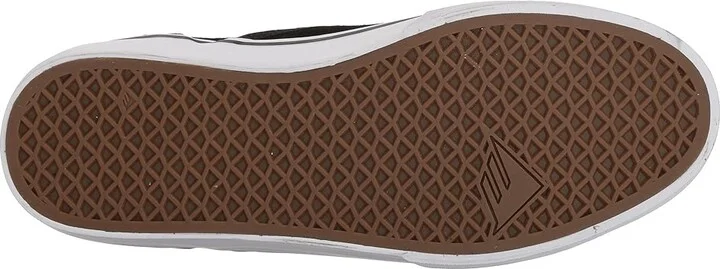 Emerica Wino G6 Slip-On Men's Skate Shoes Black/White/Gold : 10 D - Medium, Suede/Canvas - Image 4