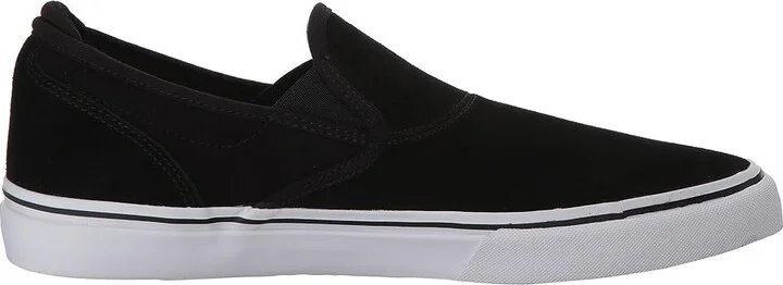 Emerica Wino G6 Slip-On Men's Skate Shoes Black/White/Gold : 10 D - Medium, Suede/Canvas - Image 8