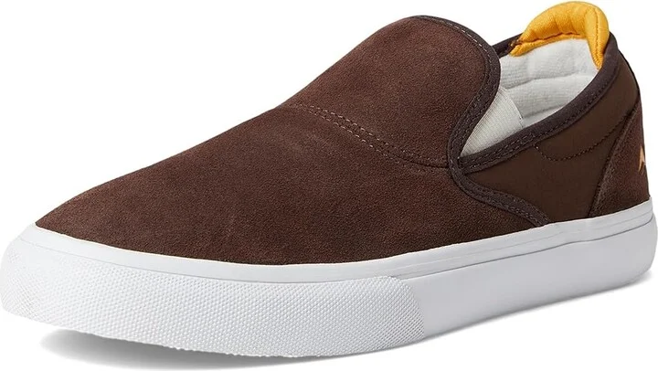 Emerica Wino G6 Slip-On Men's Skate Shoes Brown/Tan : 12 D - Medium, Suede/Canvas - Image 5