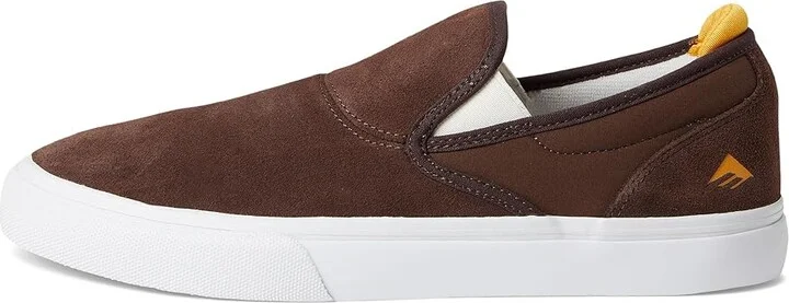 Emerica Wino G6 Slip-On Men's Skate Shoes Brown/Tan : 12 D - Medium, Suede/Canvas - Image 6