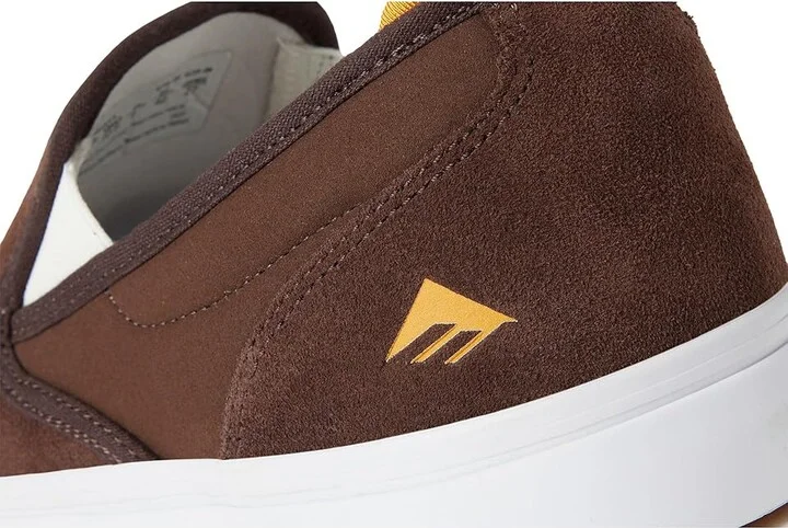 Emerica Wino G6 Slip-On Men's Skate Shoes Brown/Tan : 12 D - Medium, Suede/Canvas - Image 7