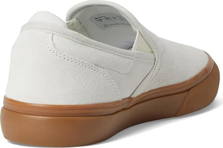 Emerica Wino G6 Slip-On Men's Skate Shoes White/Tan : 7.5 D - Medium, Suede/Canvas - Image 4
