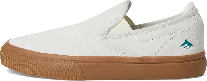 Emerica Wino G6 Slip-On Men's Skate Shoes White/Tan : 7.5 D - Medium, Suede/Canvas - Image 6