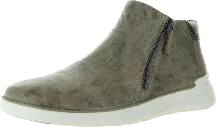 Emery Womens Double Zipper Leather Shooties