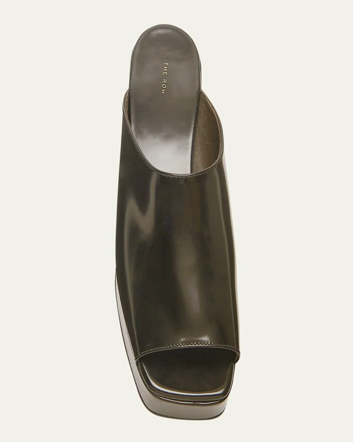 Emi Flatform Leather Sandals - Image 4