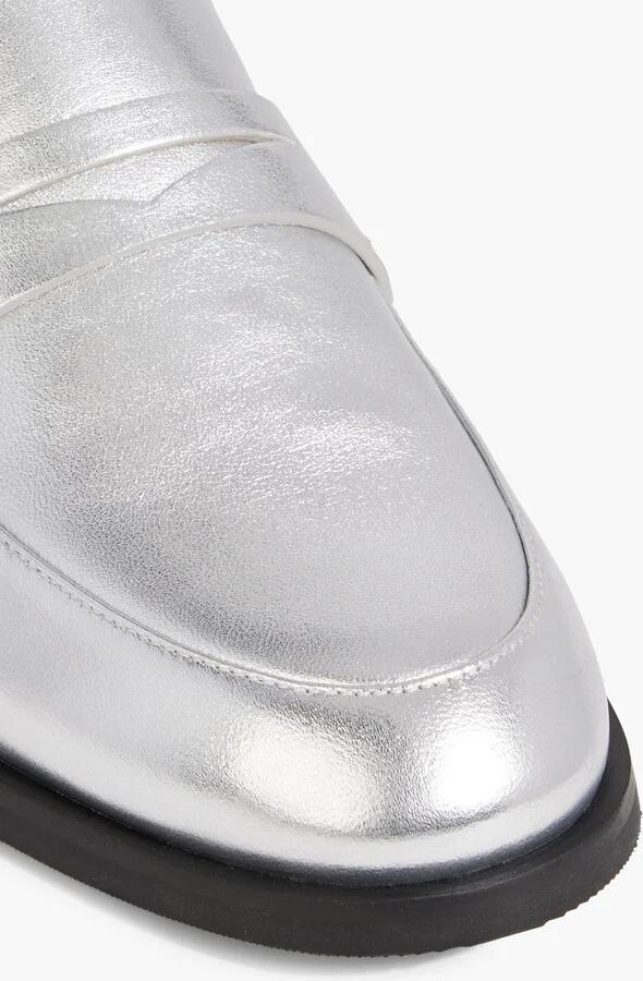 Emi metallic leather loafers - Image 4