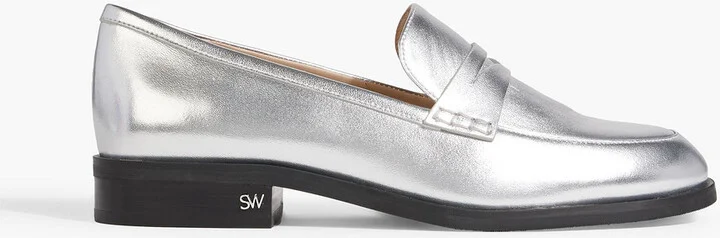 Emi metallic leather loafers