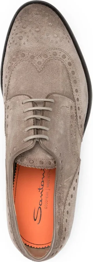 Emil perforated-detail leather brogues - Image 4