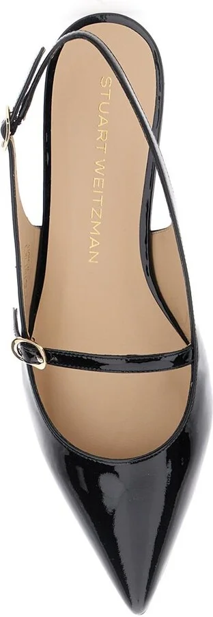 'Emilia' Black Slingback Sandals With Adjustable Strap Closure In Patent Leather Woman - Image 4