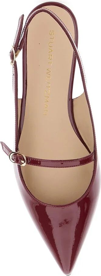 'Emilia' Bordeaux Slingback Sandals With Adjustable Strap Closure In Patent Leather Woman - Image 4