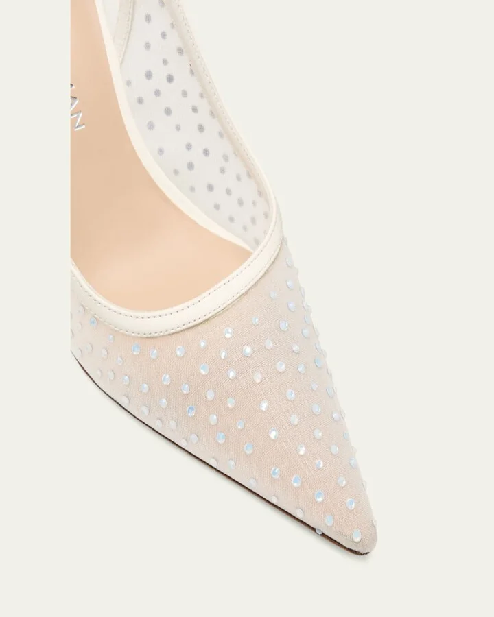 Emilia Crystal Mesh Slingback Pumps - Image 2