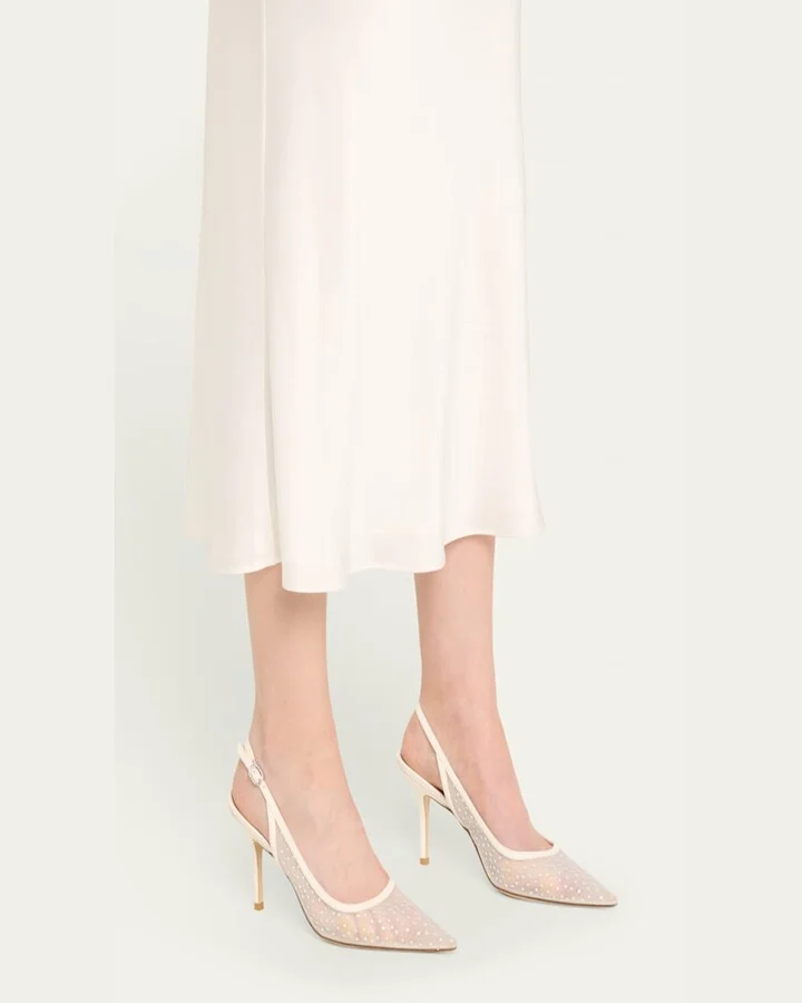 Emilia Crystal Mesh Slingback Pumps - Image 4