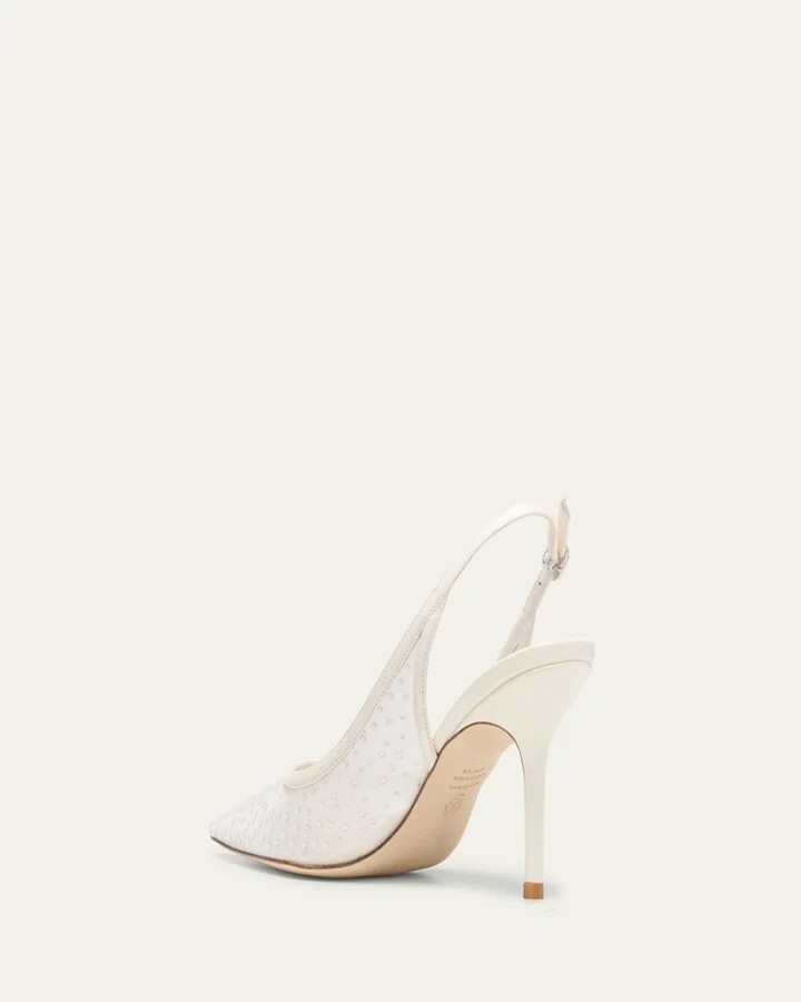 Emilia Crystal Mesh Slingback Pumps - Image 5