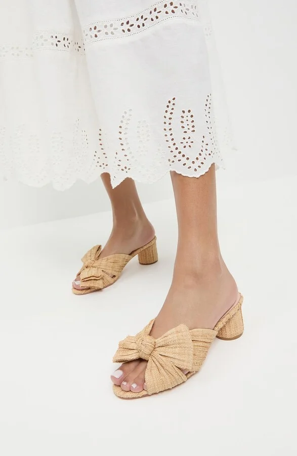 Emilia Knot Raffia Slide Sandal - Image 2