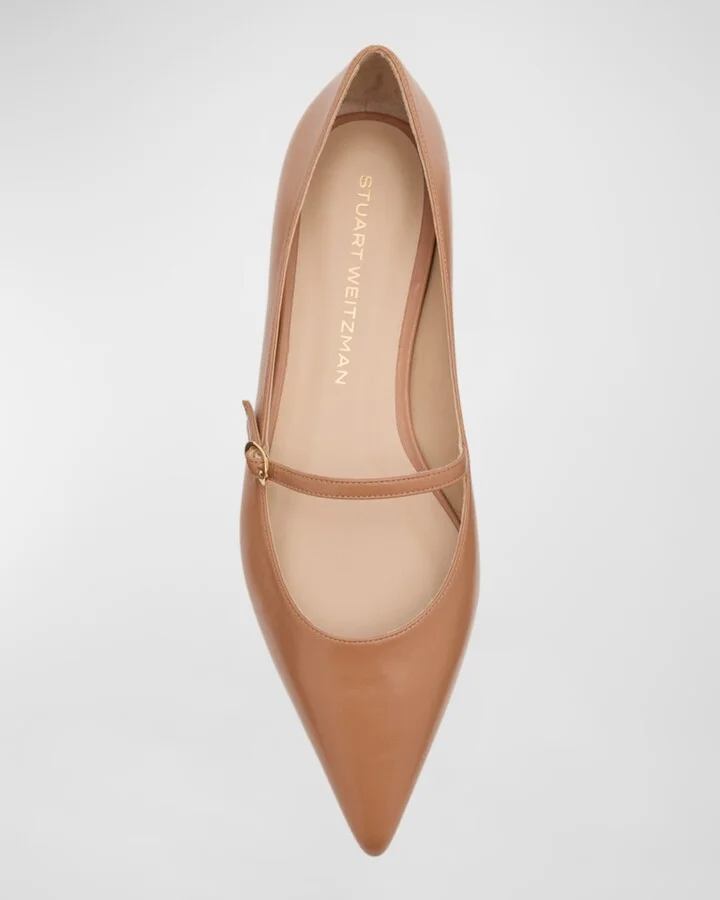 Emilia Leather Mary Jane Ballerina Flats - Image 5