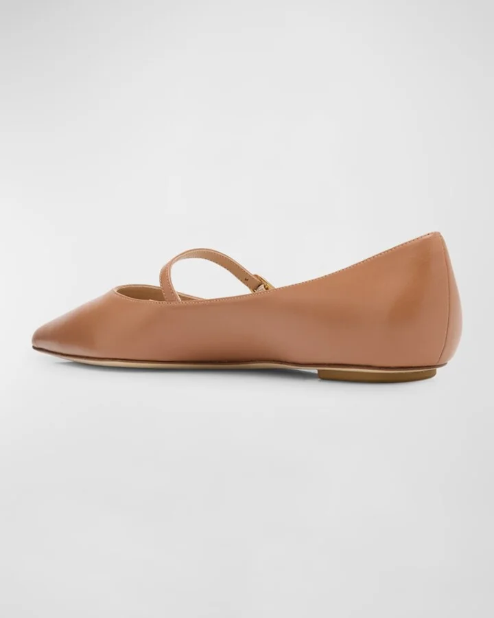 Emilia Leather Mary Jane Ballerina Flats - Image 6