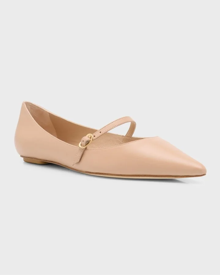 Emilia Leather Mary Jane Ballerina Flats - Image 11