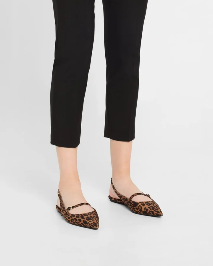 Emilia Leopard Mary Jane Slingback Ballerina Flats - Image 2