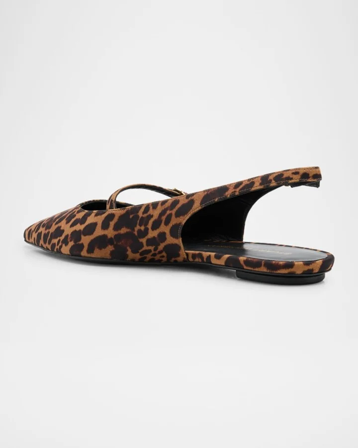 Emilia Leopard Mary Jane Slingback Ballerina Flats - Image 8