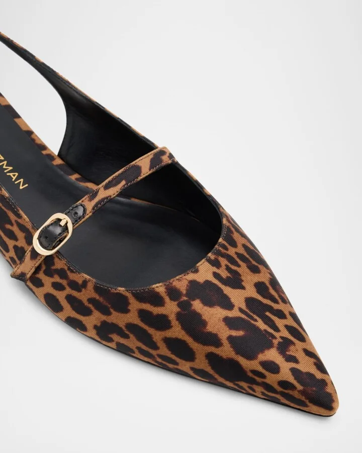 Emilia Leopard Mary Jane Slingback Ballerina Flats - Image 11