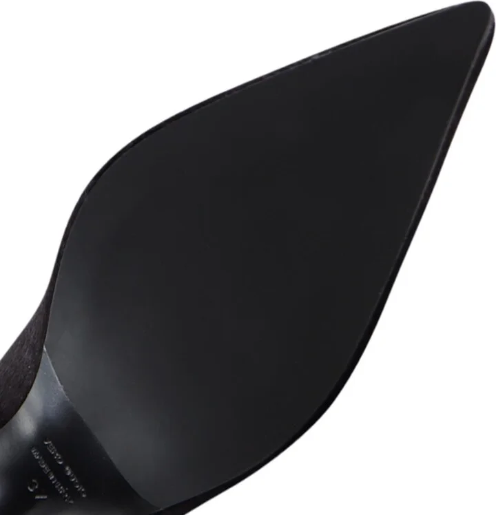 Emilia Low Slingback Stilettos, Dark Brown Cow Fur - Image 5