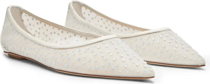 Emilia mesh crystal-embelished ballerina shoes - Image 2