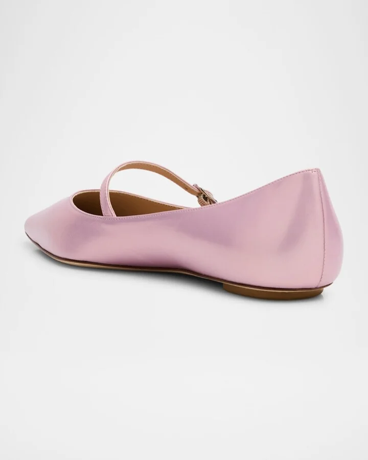Emilia Metallic Mary Jane Ballerina Flats - Image 4