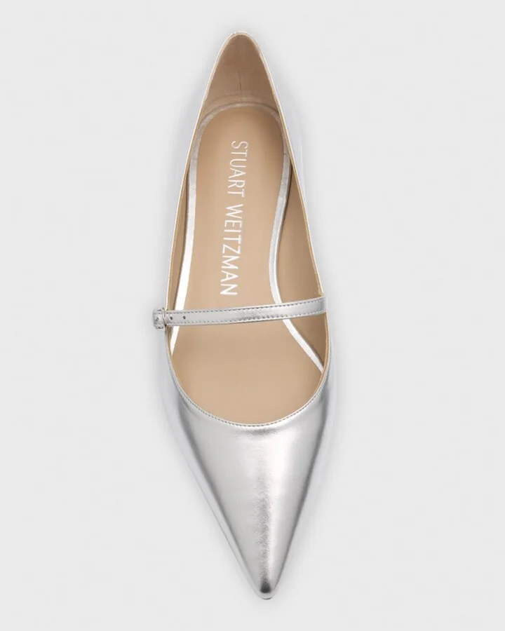Emilia Metallic Mary Jane Ballerina Flats - Image 8