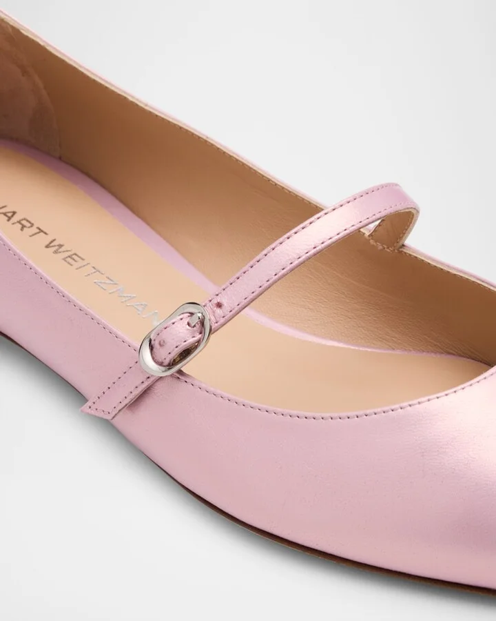 Emilia Metallic Mary Jane Ballerina Flats - Image 9