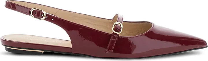 Emilia patent leather slingback flat pumps