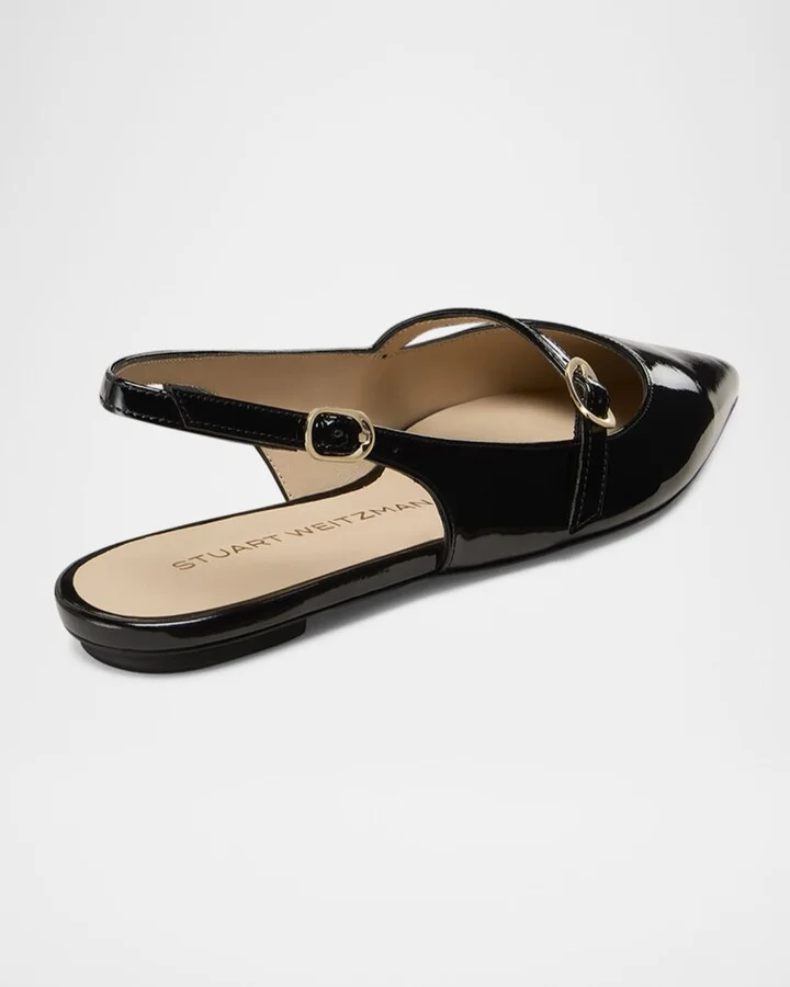 Emilia Patent Mary Jane Slingback Ballerina Flats - Image 3