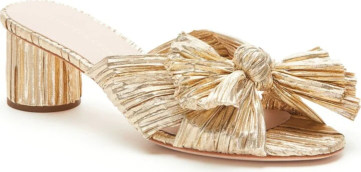 Emilia Pleated Knot Slide Sandals