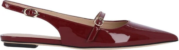 Emilia" Slingback Mules - Bordeaux
