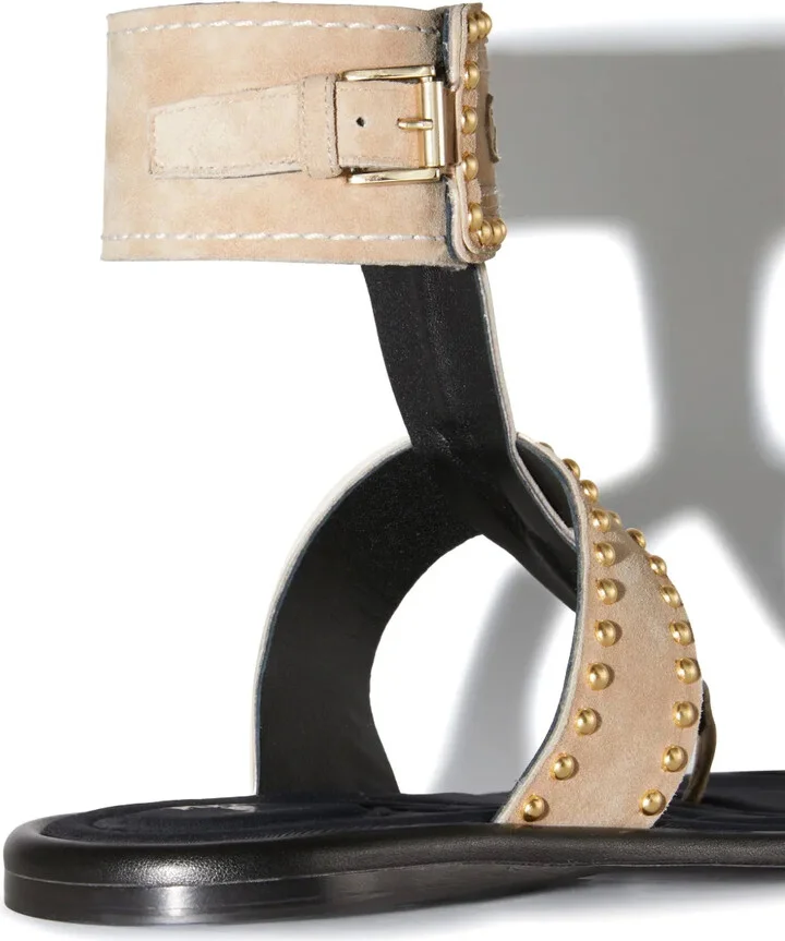 Emilia stud-embellished flat sandals - Image 4