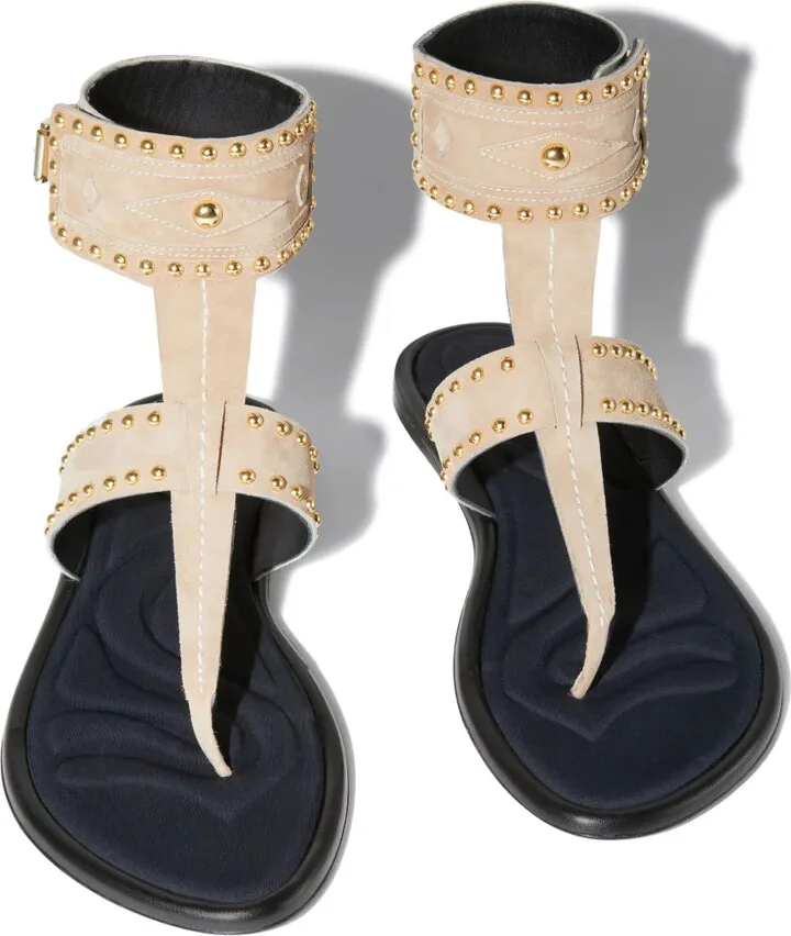 Emilia stud-embellished flat sandals - Image 5