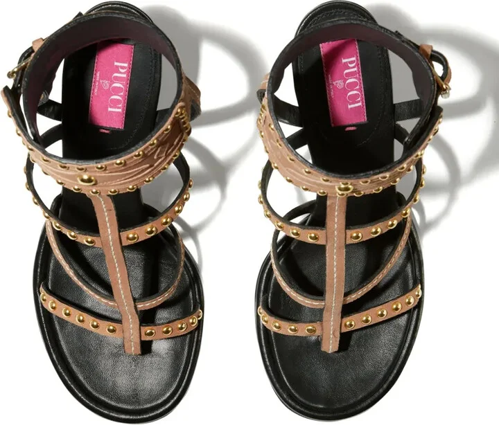 Emilia stud-embellished sandals - Image 3