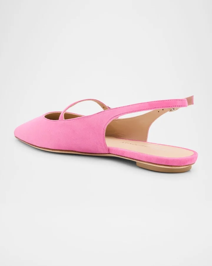 Emilia Suede Mary Jane Slingback Ballerina Flats - Image 3