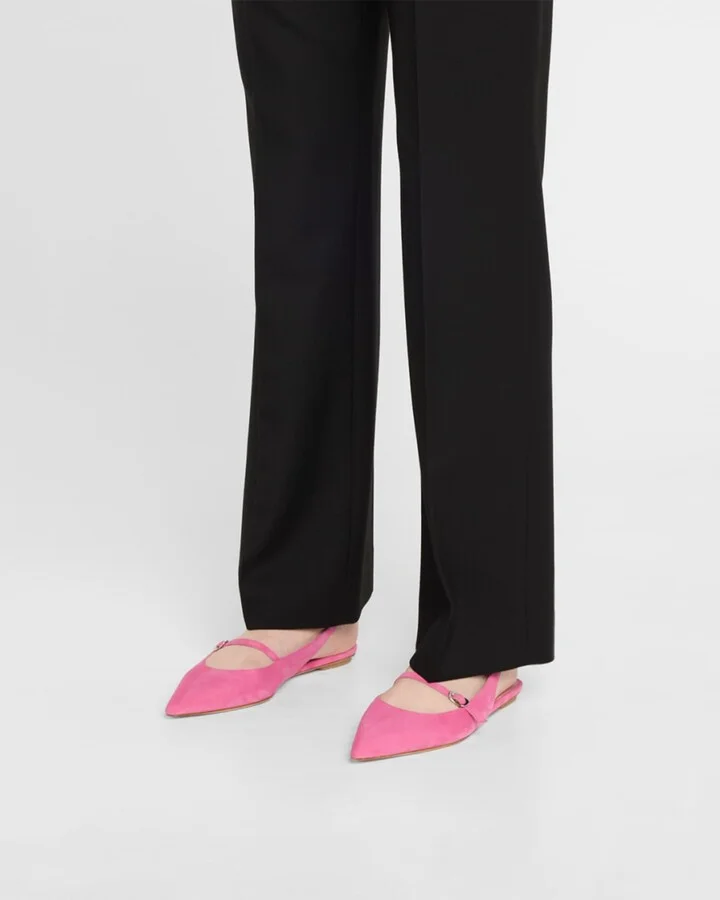 Emilia Suede Mary Jane Slingback Ballerina Flats - Image 5