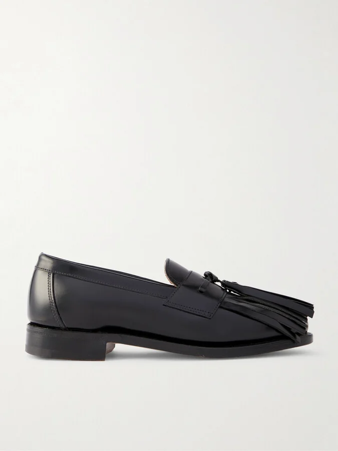 Emilia Wickstead - + Grenson Grenda Tasseled Fringed Leather Loafers - Black