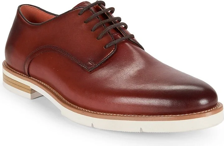 Emiliano Almond Toe Leather Derby Shoes - Image 2