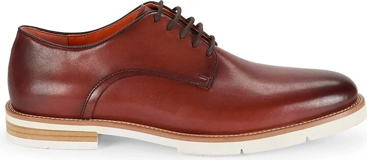 Emiliano Almond Toe Leather Derby Shoes