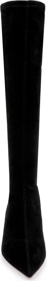 Emilie Pointed Toe Kitten Heel Knee High Boot - Image 4