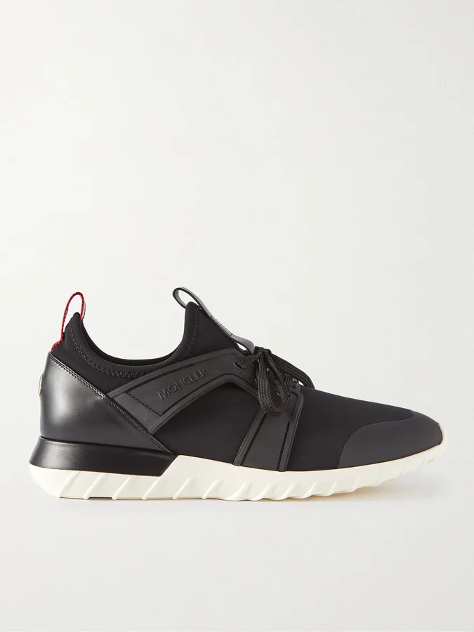 Emilien Rubber and Leather-Trimmed Neoprene Sneakers